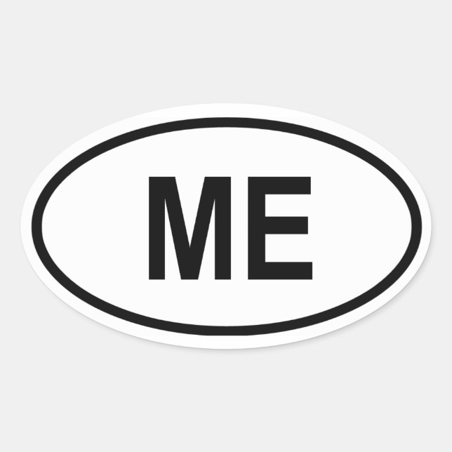 Sticker Ovale Maine "ME" (Devant)