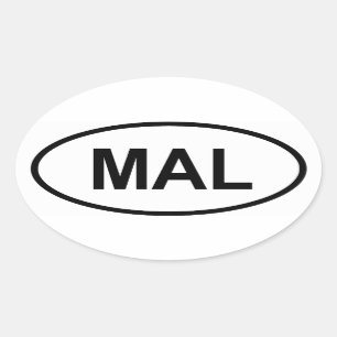 Sticker Ovale Malaisie "MAL"