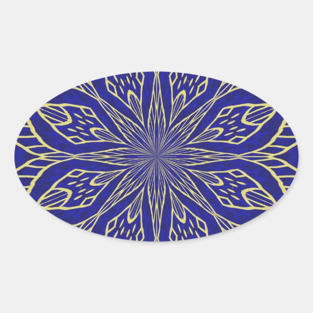 Sticker Ovale Mandala (Devant)