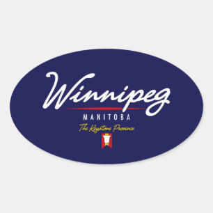 Sticker Ovale Manuscrit de Winnipeg