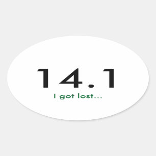 Sticker Ovale Marathon 14.1