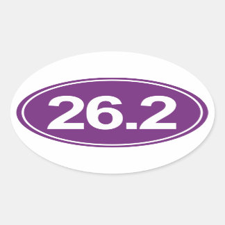 Sticker ovale Marathon 26,2 Miles (Violet)