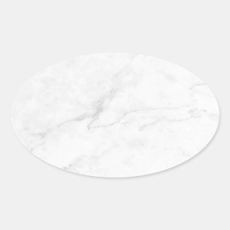 Sticker Ovale Marbre Blanc