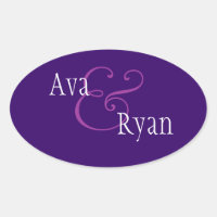 Mariage de sceau d'enveloppe moderne violet royal
