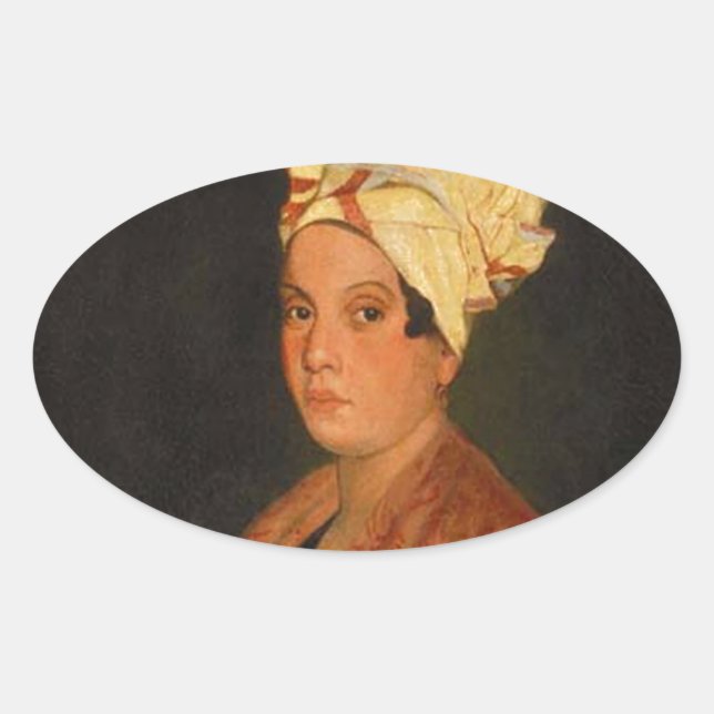 Sticker Ovale Marie Laveau : La reine Voodoo (Devant)