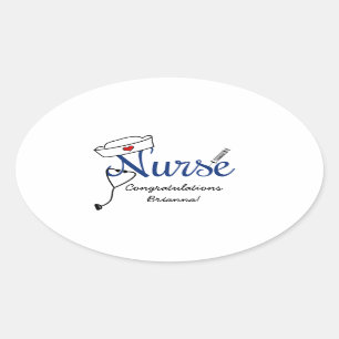 Sticker Ovale MARINE faite sur commande d'autocollants de faveur