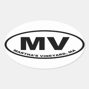 Sticker Ovale Martha's Vineyard MV