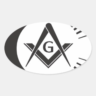 Sticker Ovale Masonique, Freemason, Masons