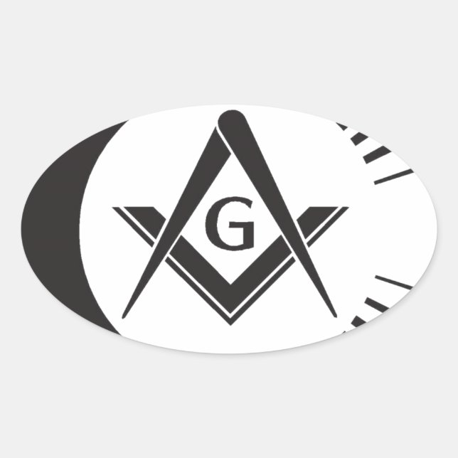 Sticker Ovale Masonique, Freemason, Masons (Devant)