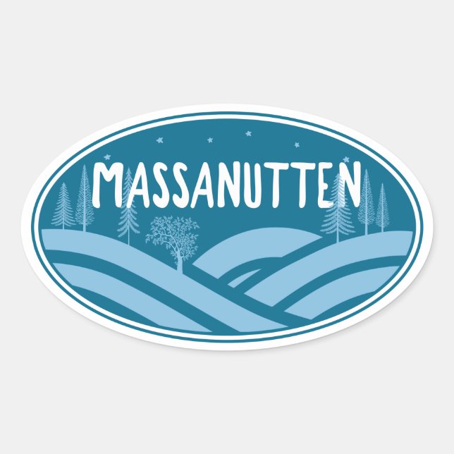 Sticker Ovale Massanutten Resort Virginia Outdoors (Devant)
