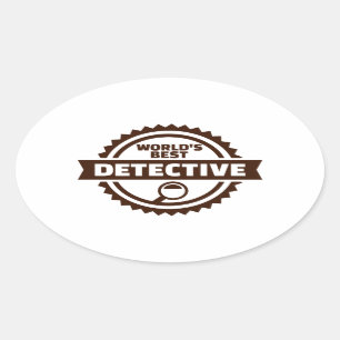 Sticker Ovale Meilleur détective au monde