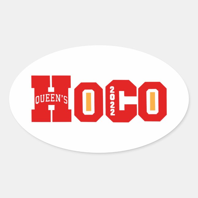 Sticker Ovale Merch Queens Hoco 2022 (Devant)