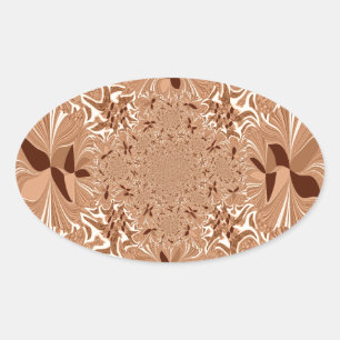 Sticker Ovale Mes couleurs de café du matin