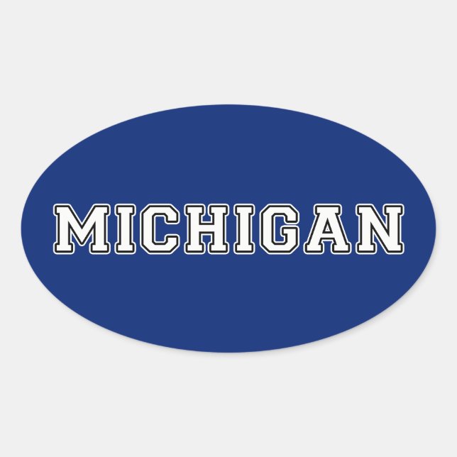 Sticker Ovale Michigan (Devant)