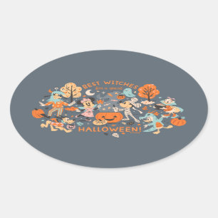 Sticker Ovale Mickey & Friends Halloween Meilleures sorcières