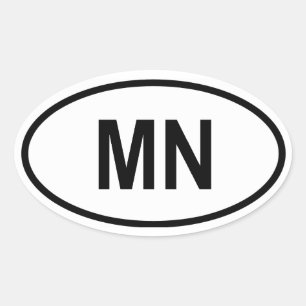 Sticker Ovale Minnesota "MN"