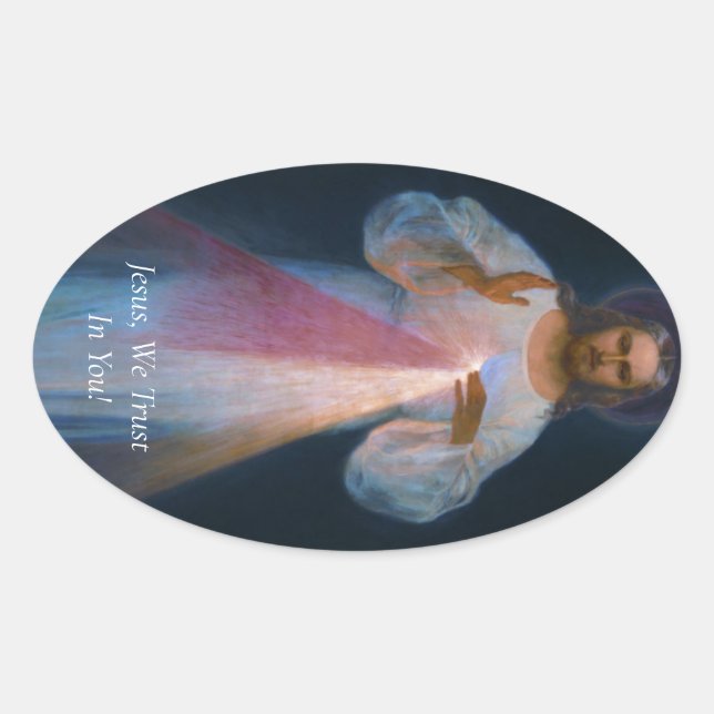 Sticker Ovale miséricorde divine (Devant)