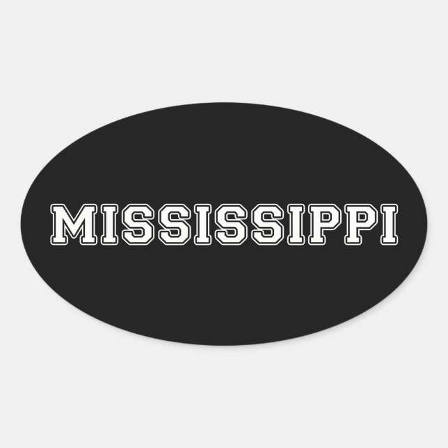 Sticker Ovale Mississippi (Devant)