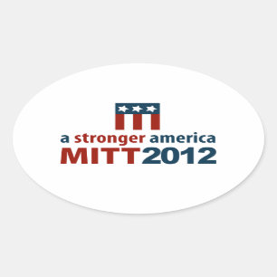 Sticker Ovale Mitt Romney pour l'Amérique plus forte