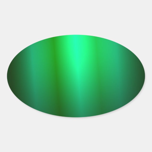 Sticker Ovale Modèle blanc couleur verte personnalisée tendance (Devant)
