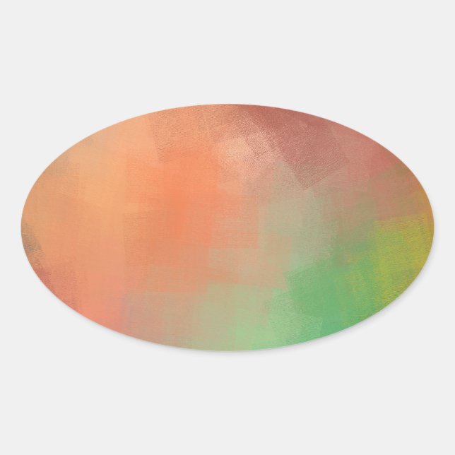 Sticker Ovale Modèle blanc d'art moderne élégant et moderne pers (Devant)