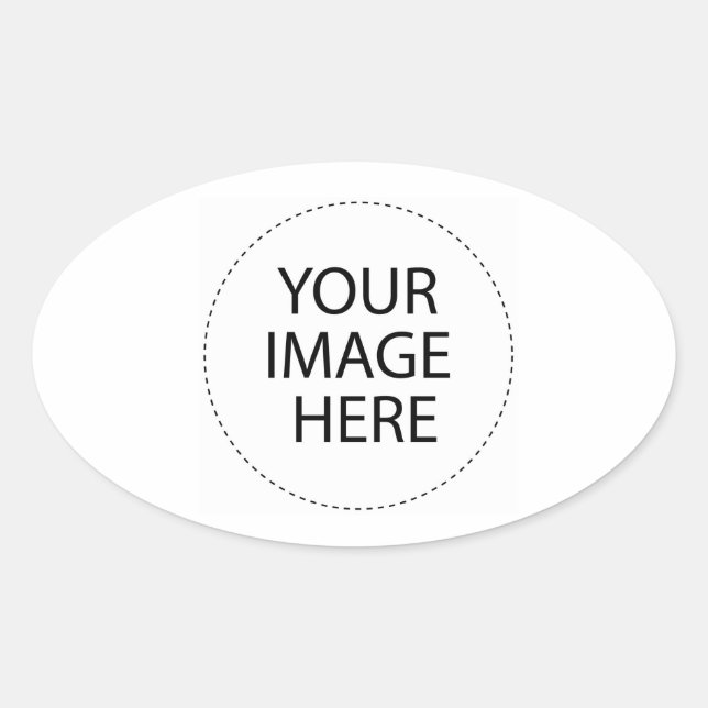 Sticker Ovale Modèle Blank Ajouter votre texte image ou acheter  (Devant)