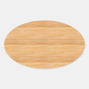 Sticker Ovale Modèle de design moderne élégant en bois tendance