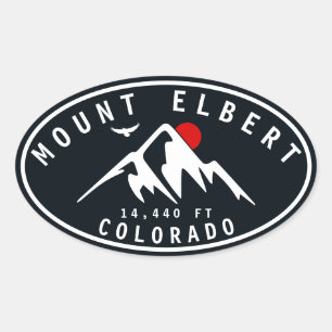 Sticker Ovale Mont Elbert - Colorado 14ers fourteener
