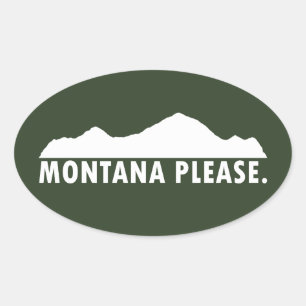 Sticker Ovale Montana S'Il Vous Plaît