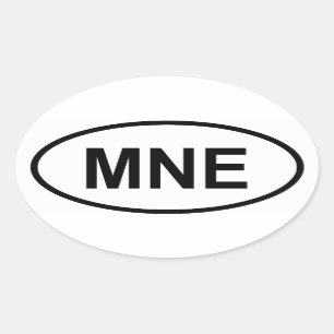 Sticker Ovale Monténégro "MNE"