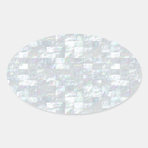 Sticker Ovale Mosaïque nacrée