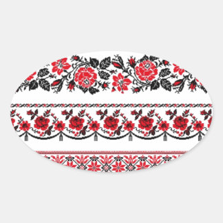 Sticker Ovale MOTIF d'origine britannique