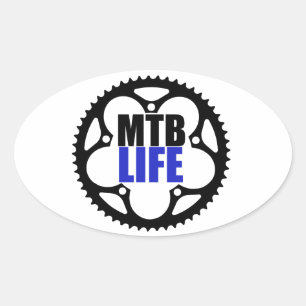 Sticker Ovale Mountain Bike Life