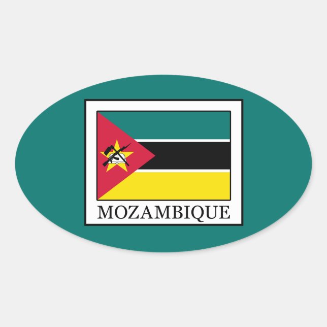 Sticker Ovale Mozambique (Devant)