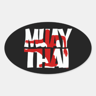 Sticker Ovale Muay Thai