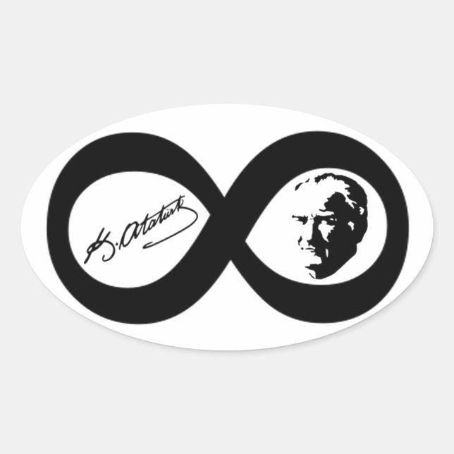 Sticker Ovale Mustafa Kemal Ataturk (Devant)