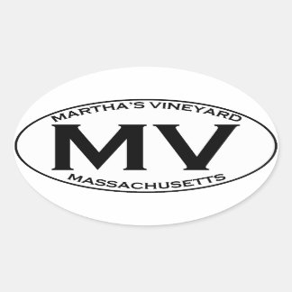 Sticker Ovale MV - Massachusetts des vignobles de Martha