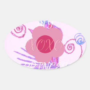 Sticker Ovale My Little Princess : Baby Pink Vector Inspirationa