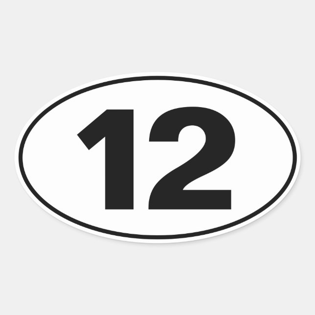 STICKER OVALE N.C. 12 (Devant)