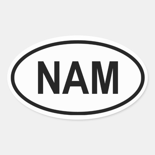 Sticker Ovale Namibie "NAM" (Devant)