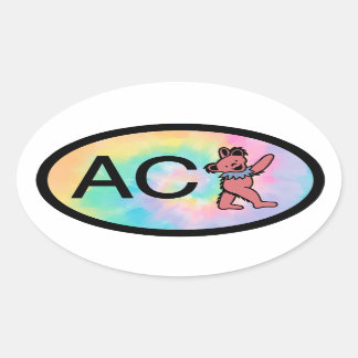 Sticker Ovale Nantucket ACK Ours dansant