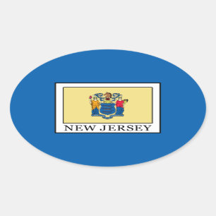 Sticker Ovale New Jersey
