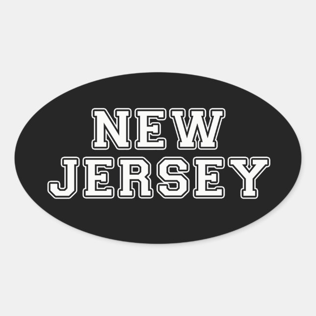 Sticker Ovale New Jersey (Devant)