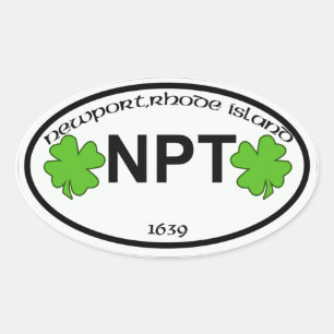 Sticker Ovale newport ri city