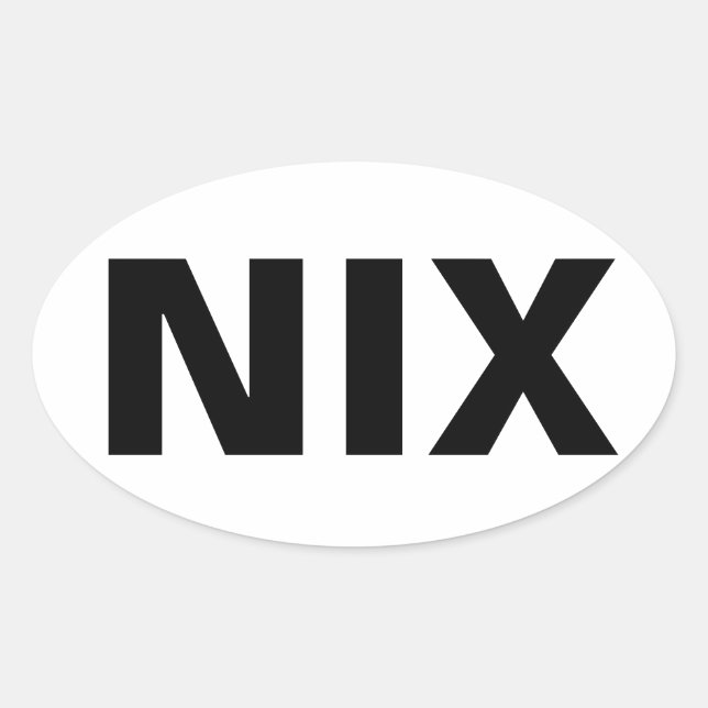 STICKER OVALE NIX (Devant)