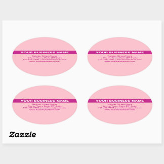 Sticker Ovale Nom commercial en surbrillance sur l'autocollant r