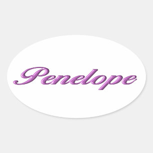 Sticker Ovale Nom d'autocollant de Pénélope
