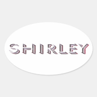 Sticker Ovale Nom de la vignette Shirley