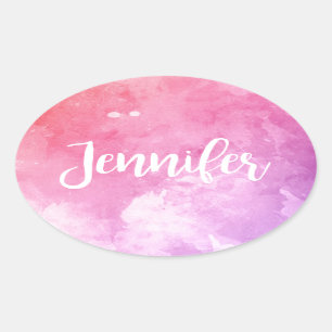 Sticker Ovale Nom Jennifer