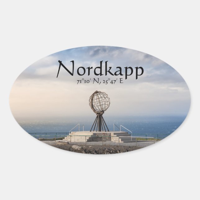 Sticker Ovale Nordkapp Norvège (Devant)